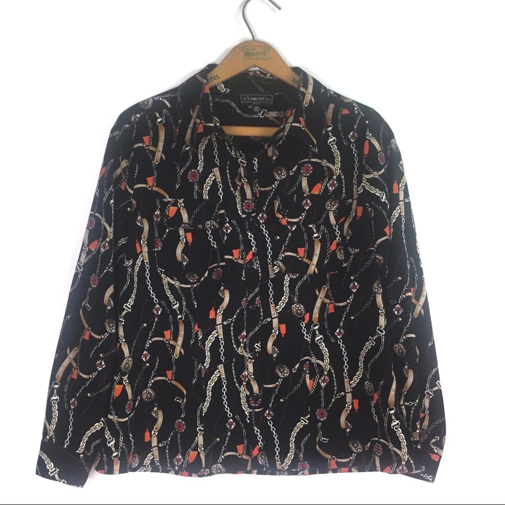 Equestrian Themed Blouse by Elementz - MP